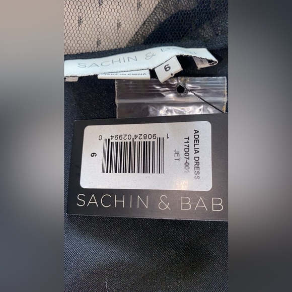 Sachin & Babi Noir Adelia Illusion Midi Dress - Picture 11 of 15